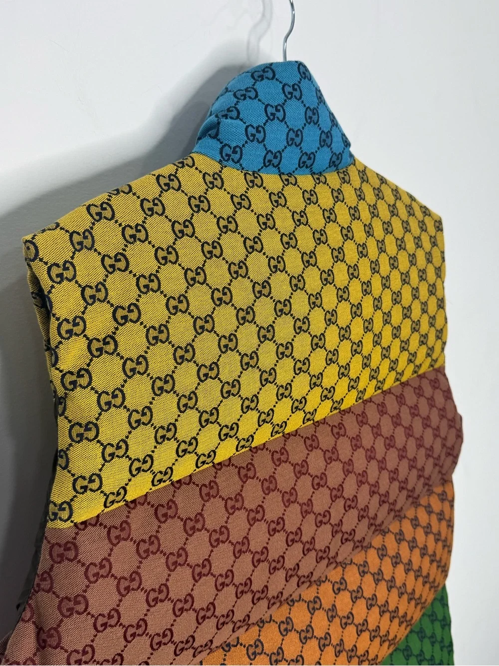 Gucci - GG Jacquard Cotton Blend Canvas Down Vest Multicolor Men’s IT 48/US M